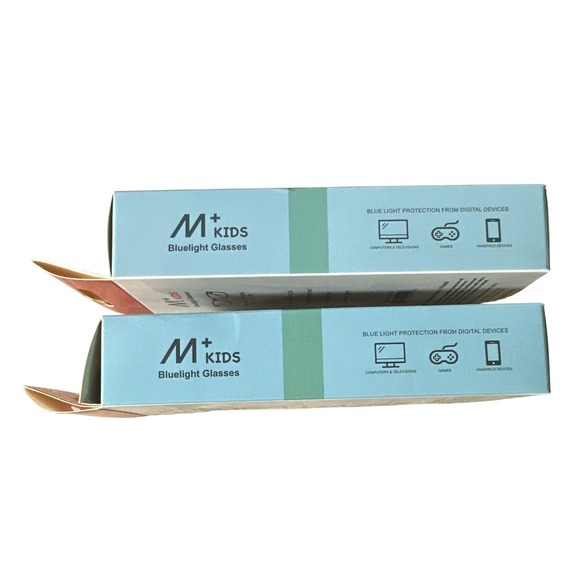 M+ Kids Bluelight Glasses Jay Grey Crystal 45-18-125 2-Pack Eye Protection NIB - Picture 4 of 4